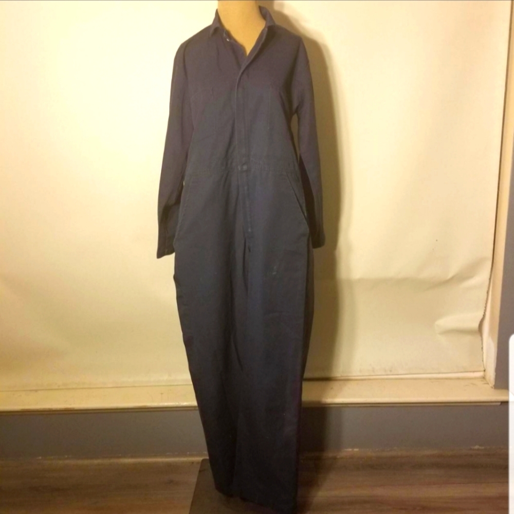 Men's Used Navy Blue Coveralls/Jumpsuit/Mechanic Suit Size 40 Regular